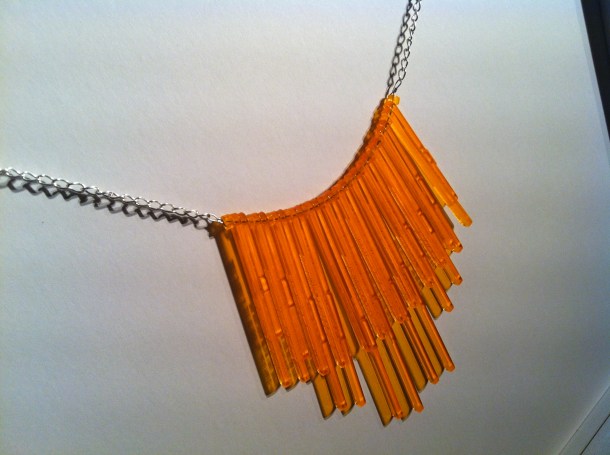 data necklace close up