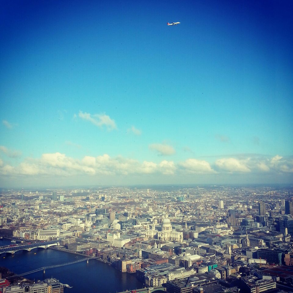 Airplane over London