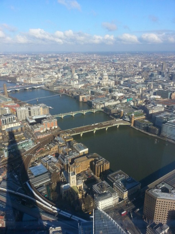 The shadow of the Shard over London