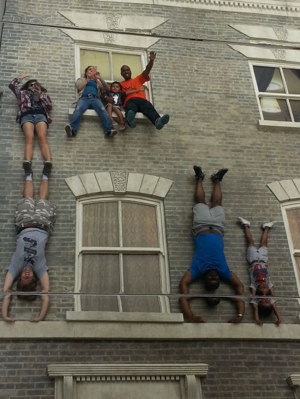 Everybody handstands!