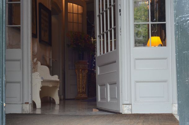 Looking in through an opened door...