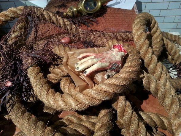 a creepy, severed hand... that's really a cake!