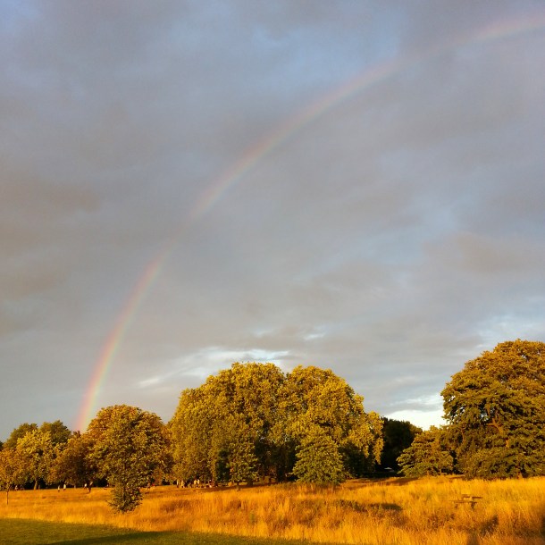 rainbow over regents park