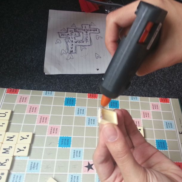 DIY Personalised Scrabble Wall Art 8