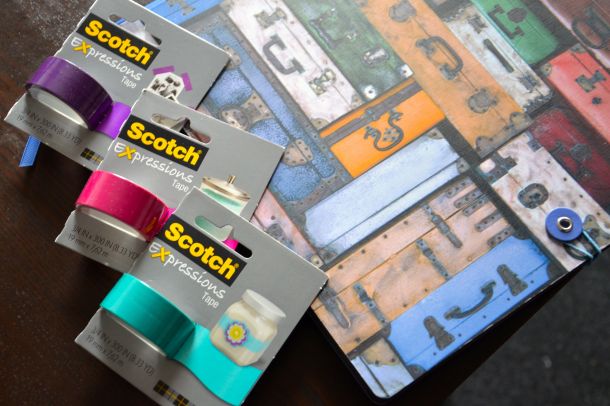 diy scrapbook with scotch 3m washi tape polagram prints and paperchase craft book 02