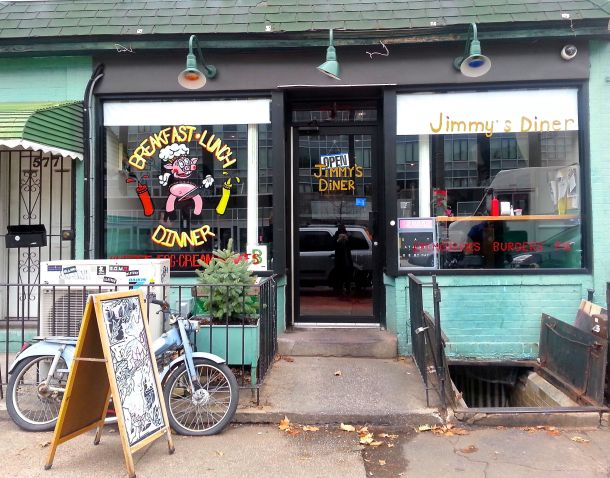 nyc brooklyn jimmys diner outside