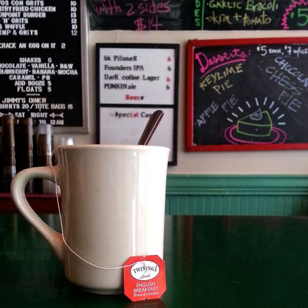 nyc brooklyn jimmys diner serves twinings tea 2