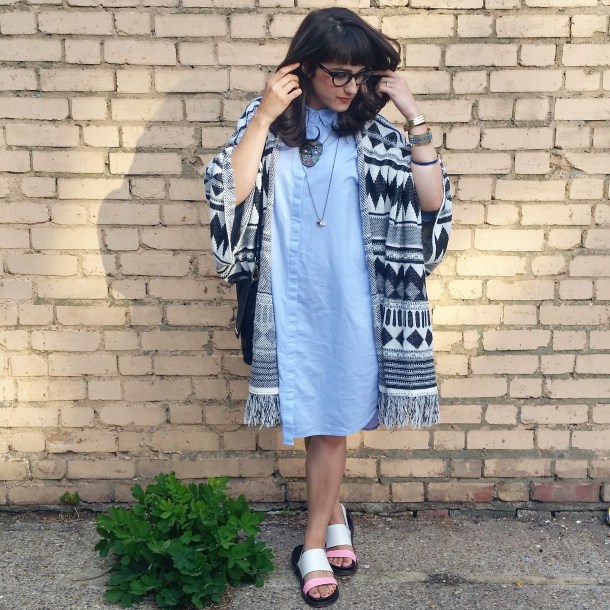 callmekatie - monki chambray shirt dress 1