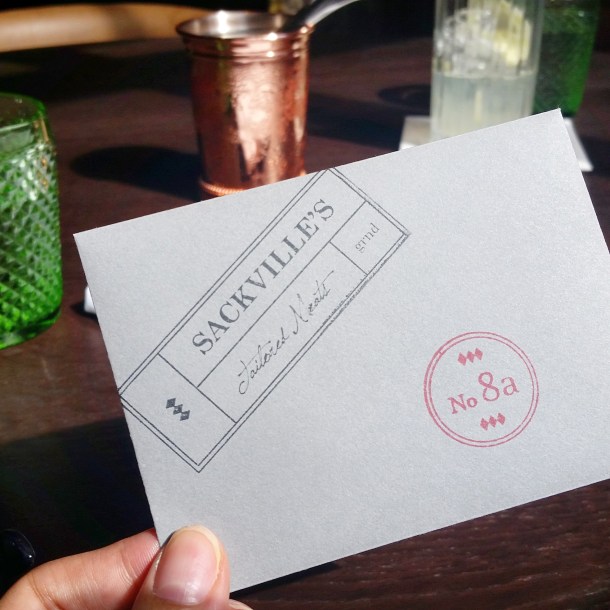 Review - lunch at Sackvilles Mayfair 16