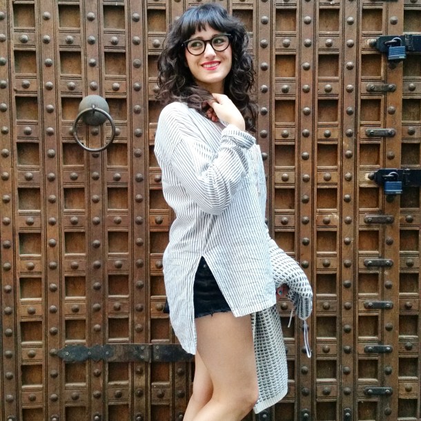 What I Wore - Abercrombie & Fitch Boyfriend Shirt and American Eagle Festival Shorts - 5