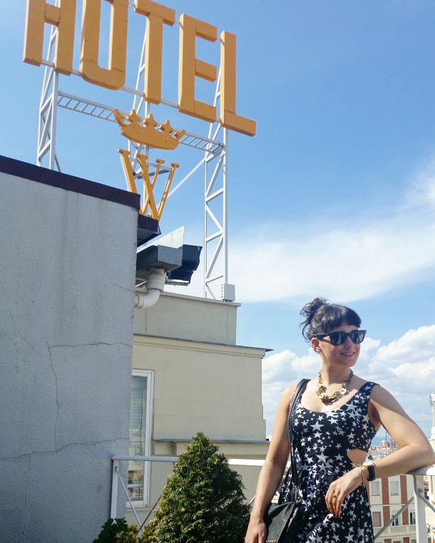 1 What I Wore - ASOS cutout dress with star print