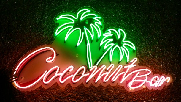 24 Neon sign at Coconut Bar