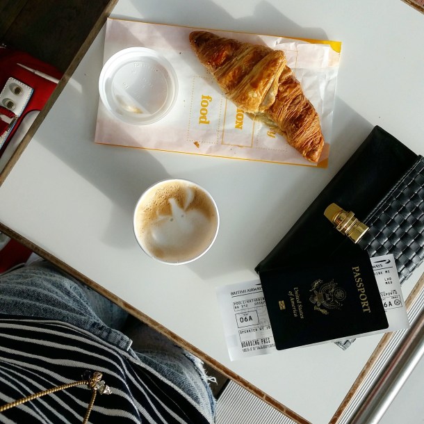 5 Croissant and coffee for breakfast at Heathrow