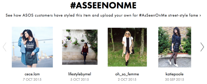 Spotted on ASOS #AsSeenOnMe, 30 September 2015
