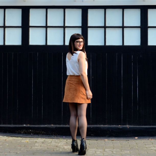 Call Me Katie - AW15 Trends - ASOS Tan Suede Skirt, Going Out Style - 05
