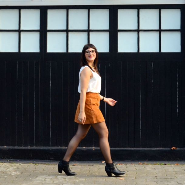 Call Me Katie - AW15 Trends - ASOS Tan Suede Skirt, Going Out Style - 06
