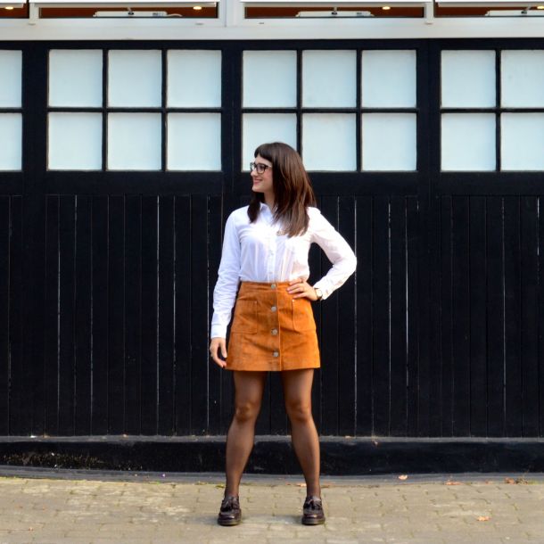 Call Me Katie - AW15 Trends - ASOS Tan Suede Skirt, Office Style - 02