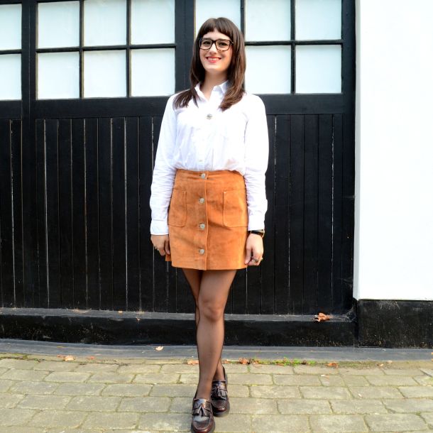Call Me Katie - AW15 Trends - ASOS Tan Suede Skirt, Office Style - 06