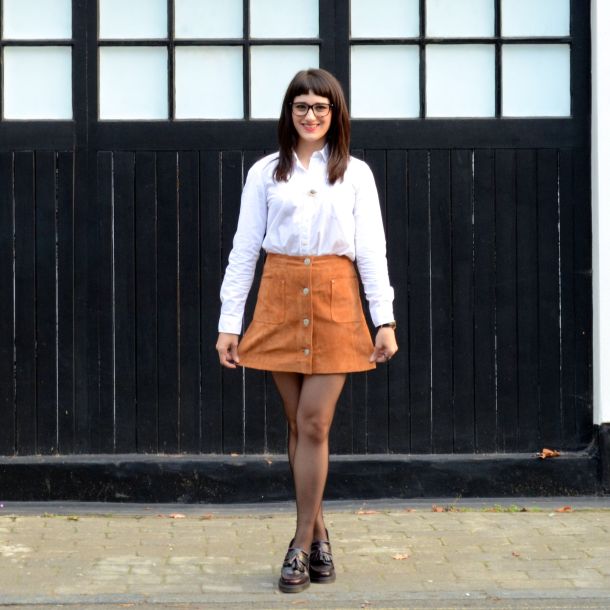 Call Me Katie - AW15 Trends - ASOS Tan Suede Skirt, Office Style - 07