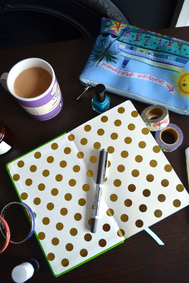 Call Me Katie - Using my Kate Spade 'The Grass is Greener' journal for my positive intentions - 03