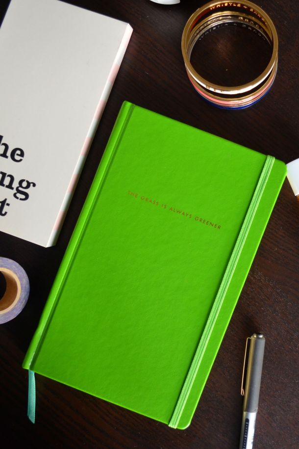 Call Me Katie - Using my Kate Spade 'The Grass is Greener' journal for my positive intentions - 07