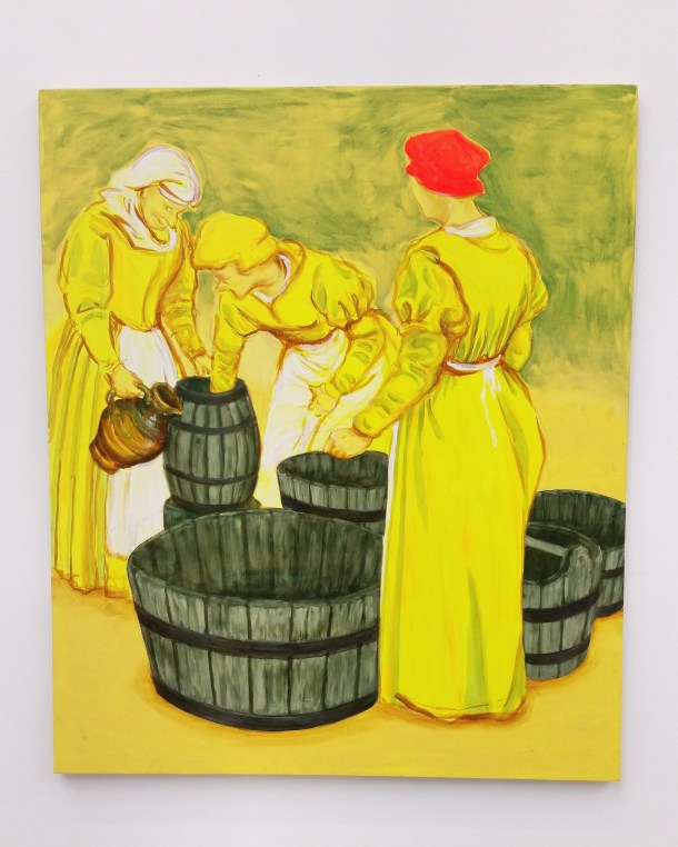 Call Me Katie - Champagne Life at Saatchi Gallery in London, January to March 2016, artwork is Making Lye by Sigrid Holmwood