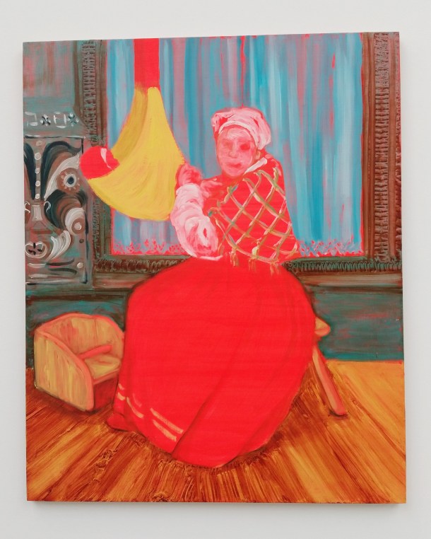 Call Me Katie - Champagne Life at Saatchi Gallery in London, January to March 2016, artwork is Mother and Child by Sigrid Holmwood