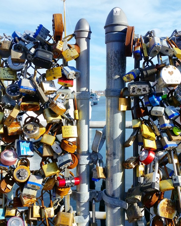 Call Me Katie - love locks in Portland Maine