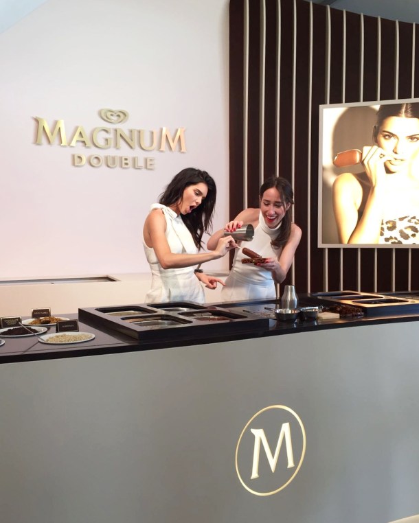 Call Me Katie - Magnum Cannes - dipping Magnums with Kendall Jenner 1