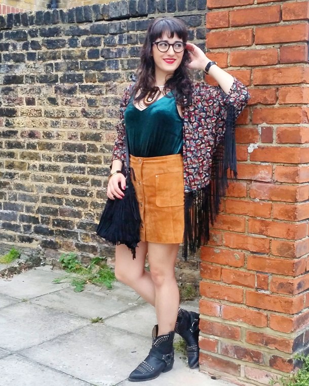 Call Me Katie - wearing fringe on fringe for a 1970s inspired night out look 3